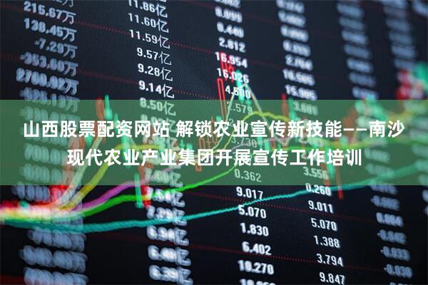 山西股票配资网站 解锁农业宣传新技能——南沙现代农业产业集团开展宣传工作培训